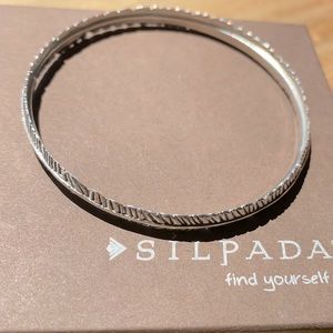 Silpada Etched Feather Bangle